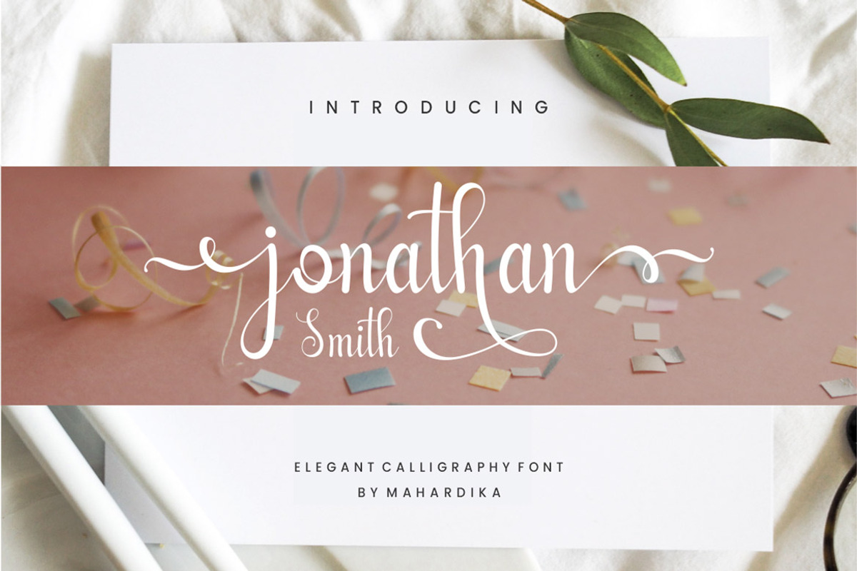 Jonathan Smith Script Font, a Script Font by BOOSH Studio (Photo 1 of 11)