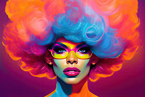 Portrait of drag queen, fictional character, ai generative, a Person Photo by Neirfy