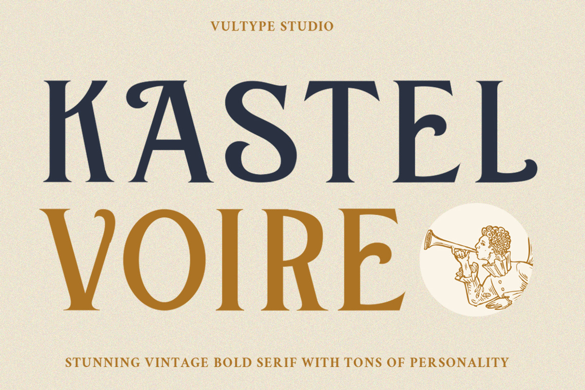 Kastel Voire - Classic Display Font, a Sans Serif Font by Vultype Co. (Photo 1 of 12)