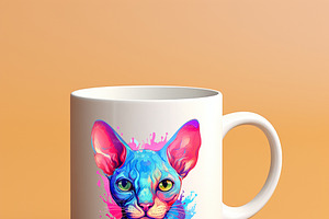 Sphynx Cat For Sublimation Printing.