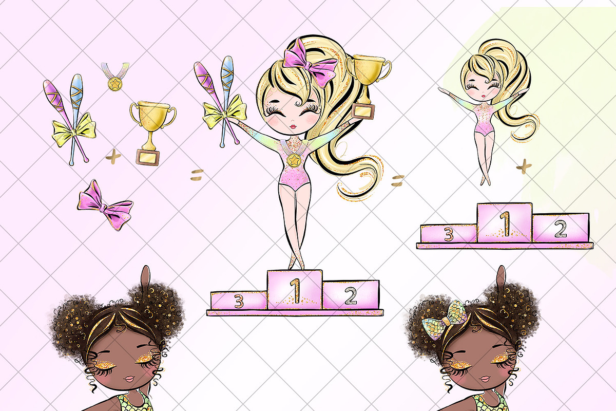 Gymnastics Clipart, a Sport Illustration by Masha  Studio (Photo 6 of 8)