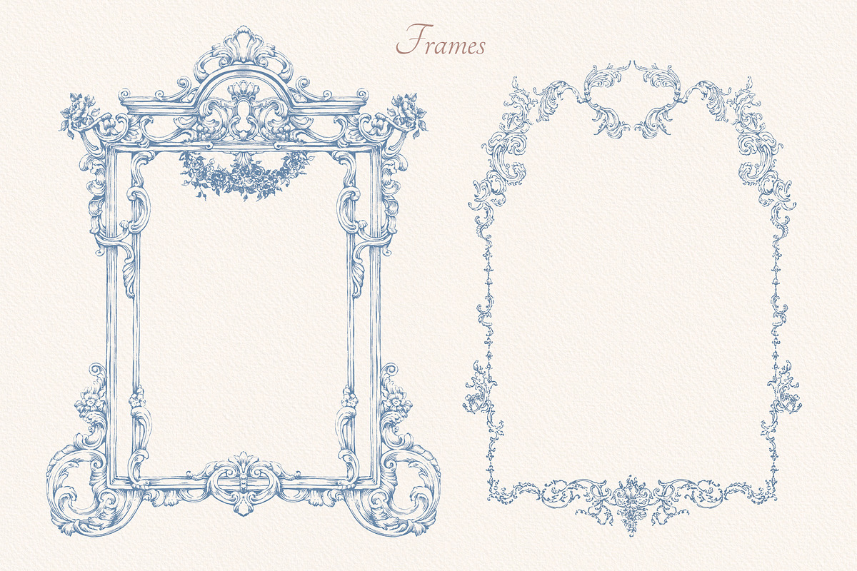 High Baroque Frames Png Eps Svg, a Decorative Illustration by Ekaproeka (Photo 2 of 6)