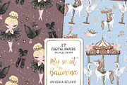 Ballerina Seamless Digital Papers, a Pattern Graphic by Masha  Studio (Thumbnail 4 of 10)