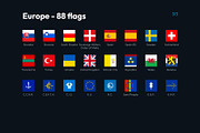 Flags of Europe Vector Square Icons, an Icon by bvcreates (Thumbnail 4 of 5)
