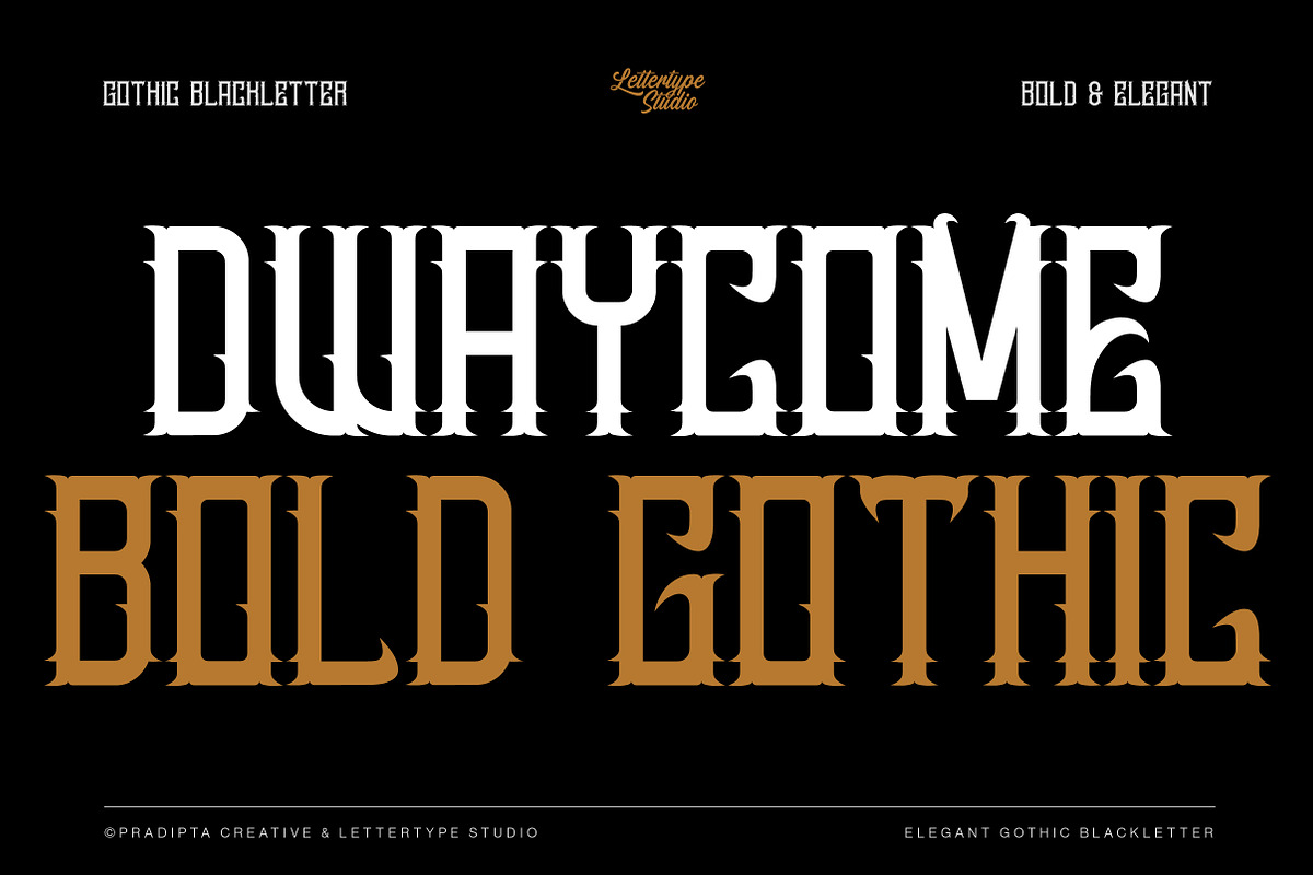 Dwaycome Gothic Blackletter Display, a Blackletter Font by Lettertype Studio (Photo 10 of 10)
