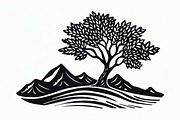 Majestic Mountain and Tree Vector, an Object Graphic by jahid234 (Thumbnail 8 of 11)