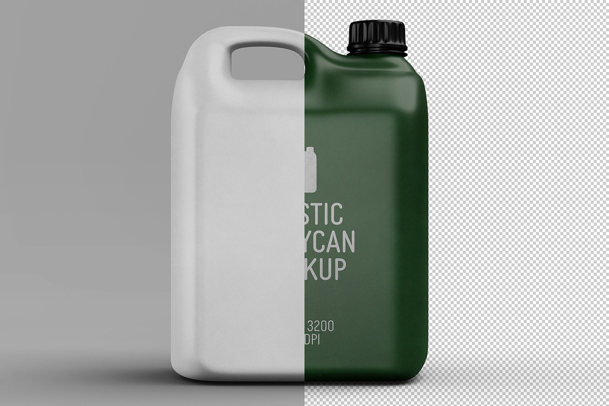 Plastic Jerrycan Mockup, a Cups & Container Mockup by Medialoot (Photo 2 of 6)