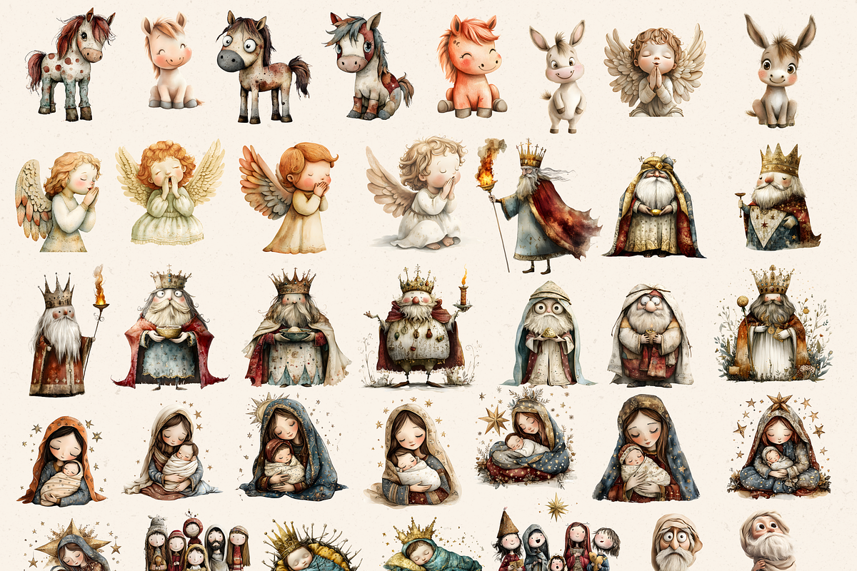BIBLICAL ADVENT STORY MEGA CLIPART, a Person Illustration by Daring Digies (Photo 3 of 10)