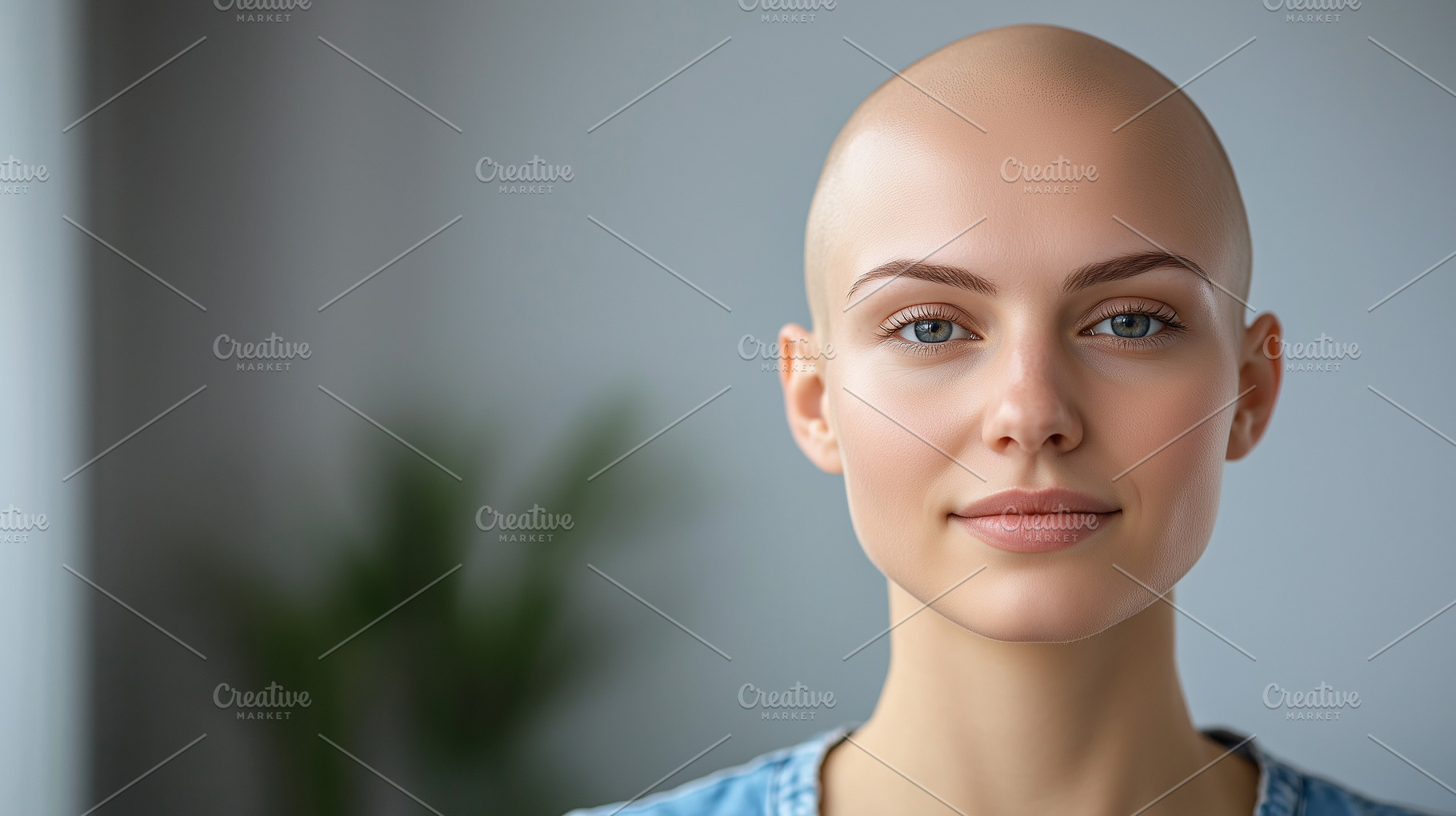A bald woman with smooth skin, a Person Photo by MistyDay