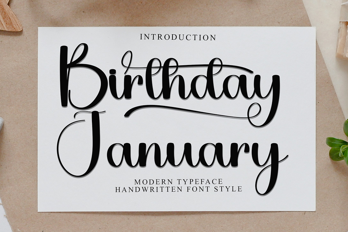 Birthday January, a Handwritten Font by FreshTypeINK (Photo 1 of 8)