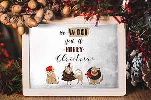 Christmas Dogs Set