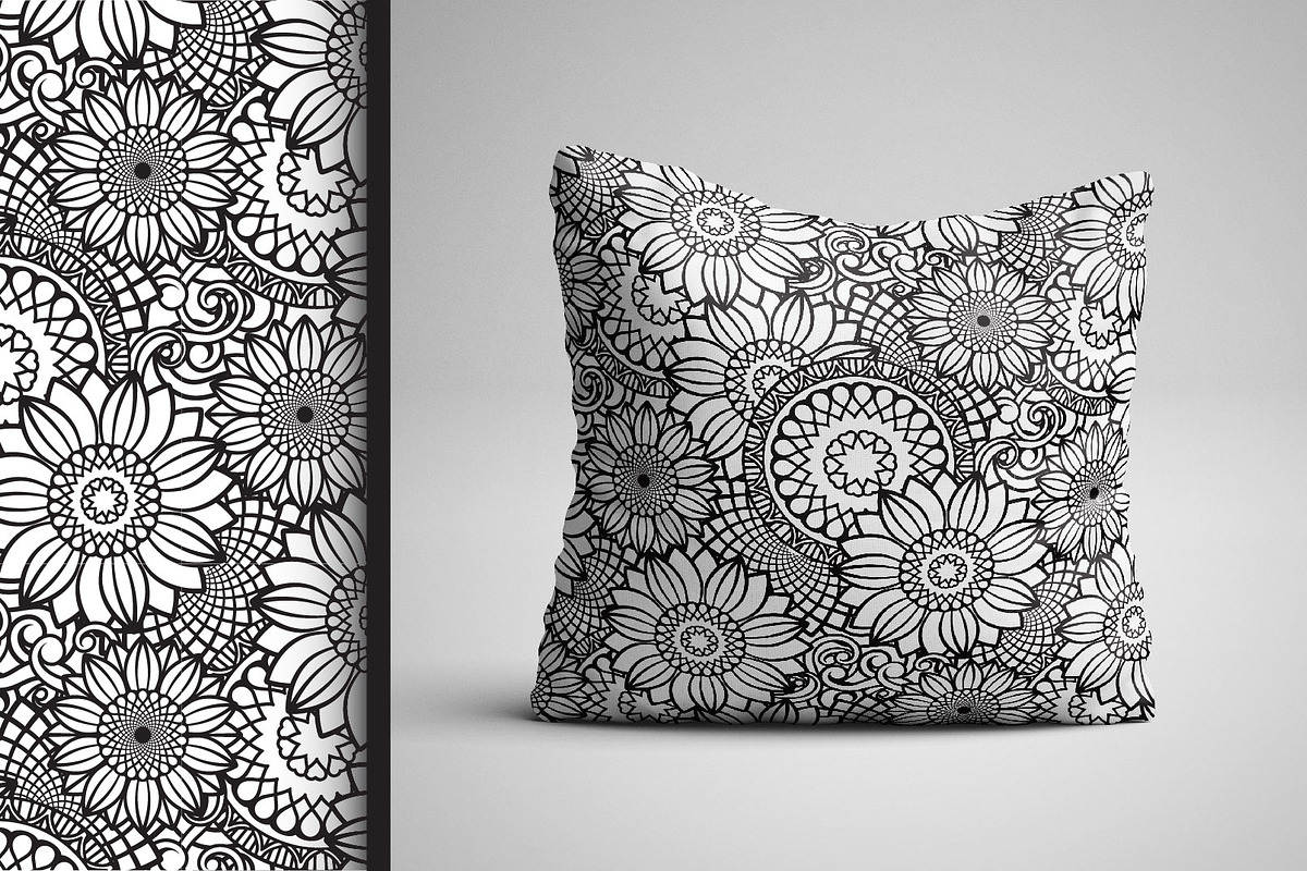 Sunflower Seamless Patterns, a Pattern Graphic by Elinorka (Photo 2 of 9)