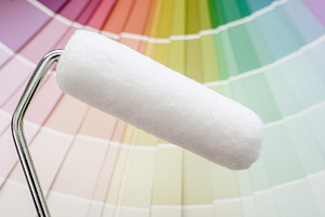 Paint roller foregrounding colorful, an Industrial Photo by 1miromiro