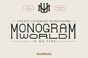 Monogram World Serif Elegant Wedding, a Serif Font by Headfonts (Thumbnail 1 of 10)