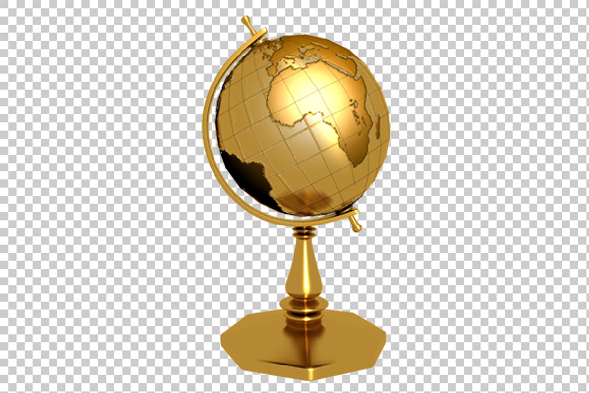 Golden Globe - 3D Render PNG
