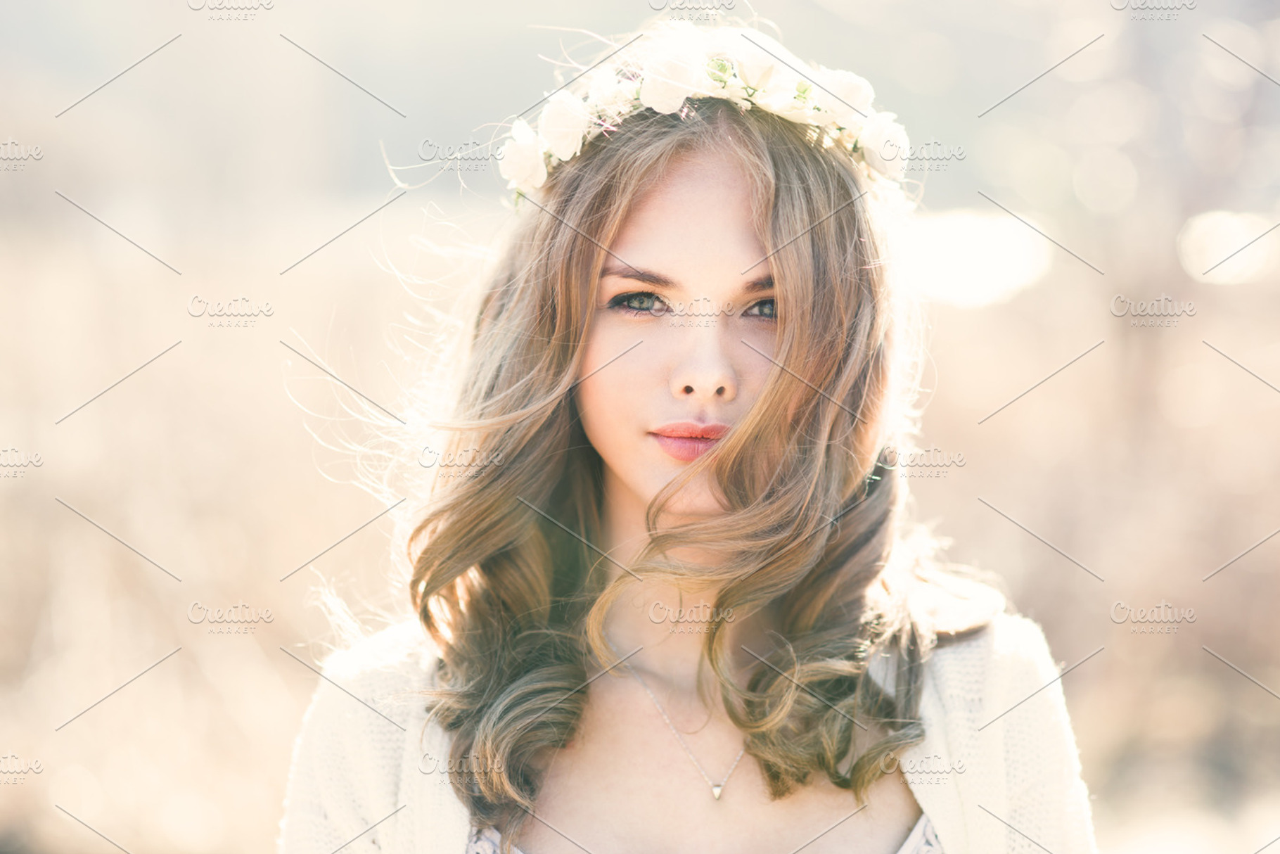 toned portrait of curly girl, a Beauty & Fashion Photo by Aleshyn Andrei