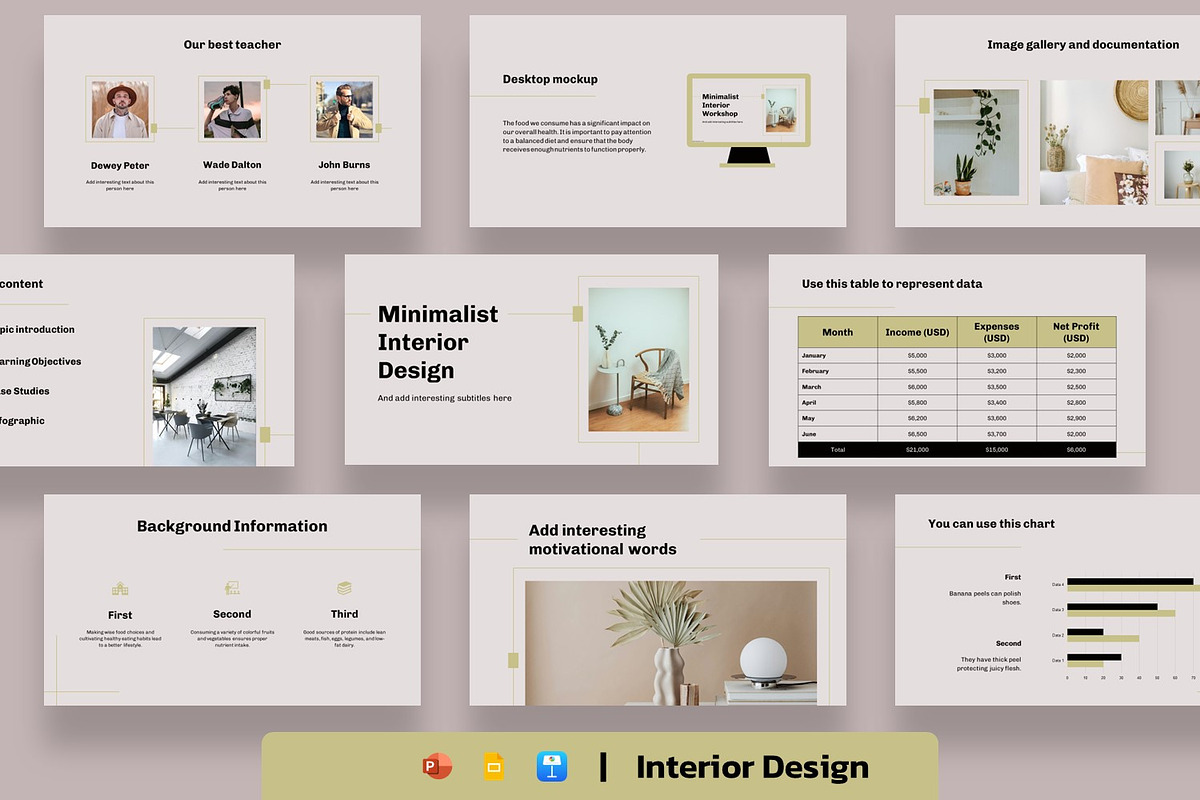 Interior Design Presentation, a Presentation Template by BumbleGraph Studio (Photo 1 of 7)