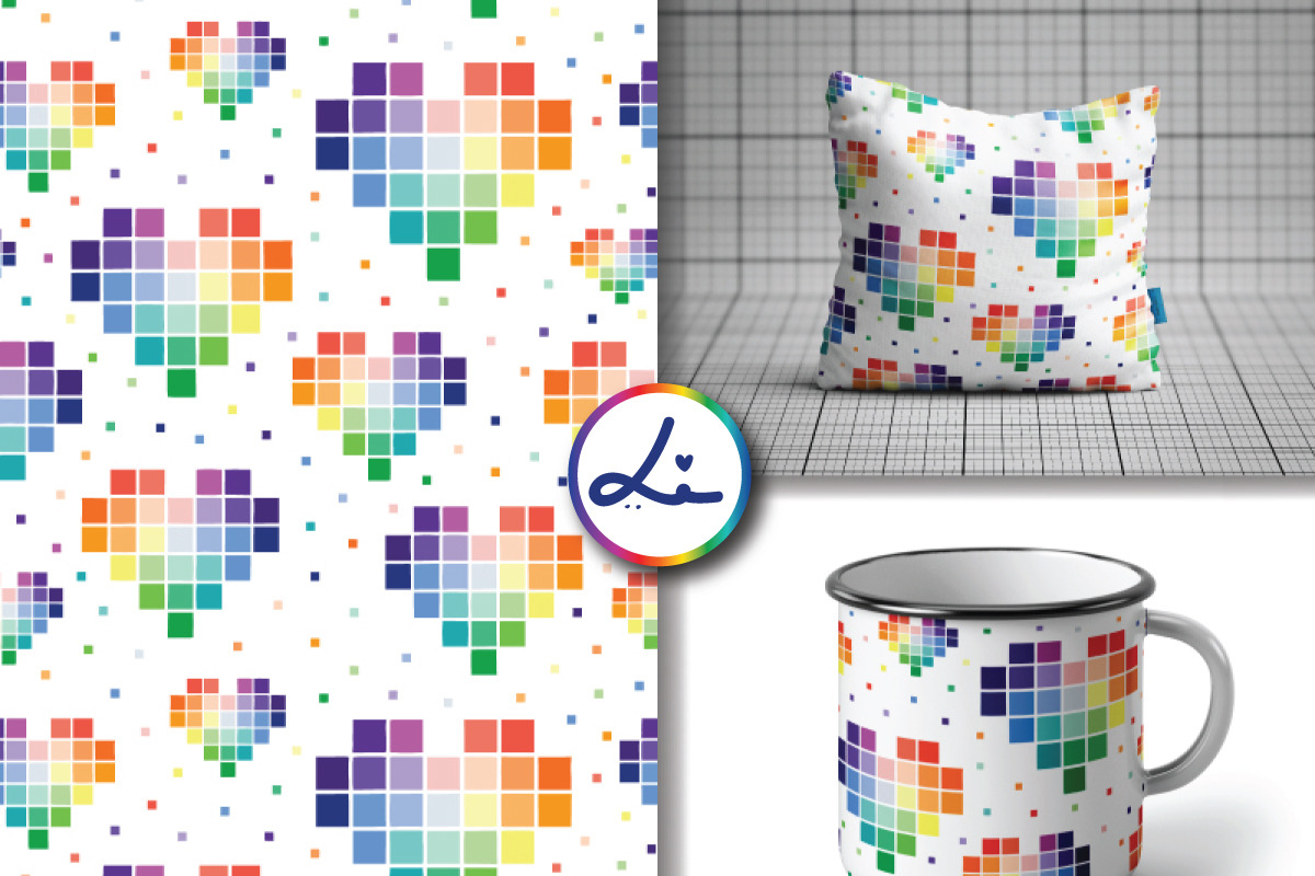 Rainbow Digital Paper Pack, a Pattern Graphic by lindoet23 (Photo 3 of 4)