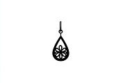 Elegant Jhumka Earrings Silhouette B, a Graphic by balal (Thumbnail 6 of 13)