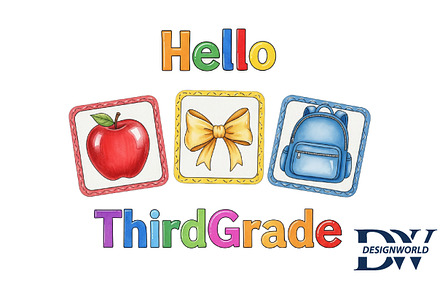Back to School Hello Third Grade png