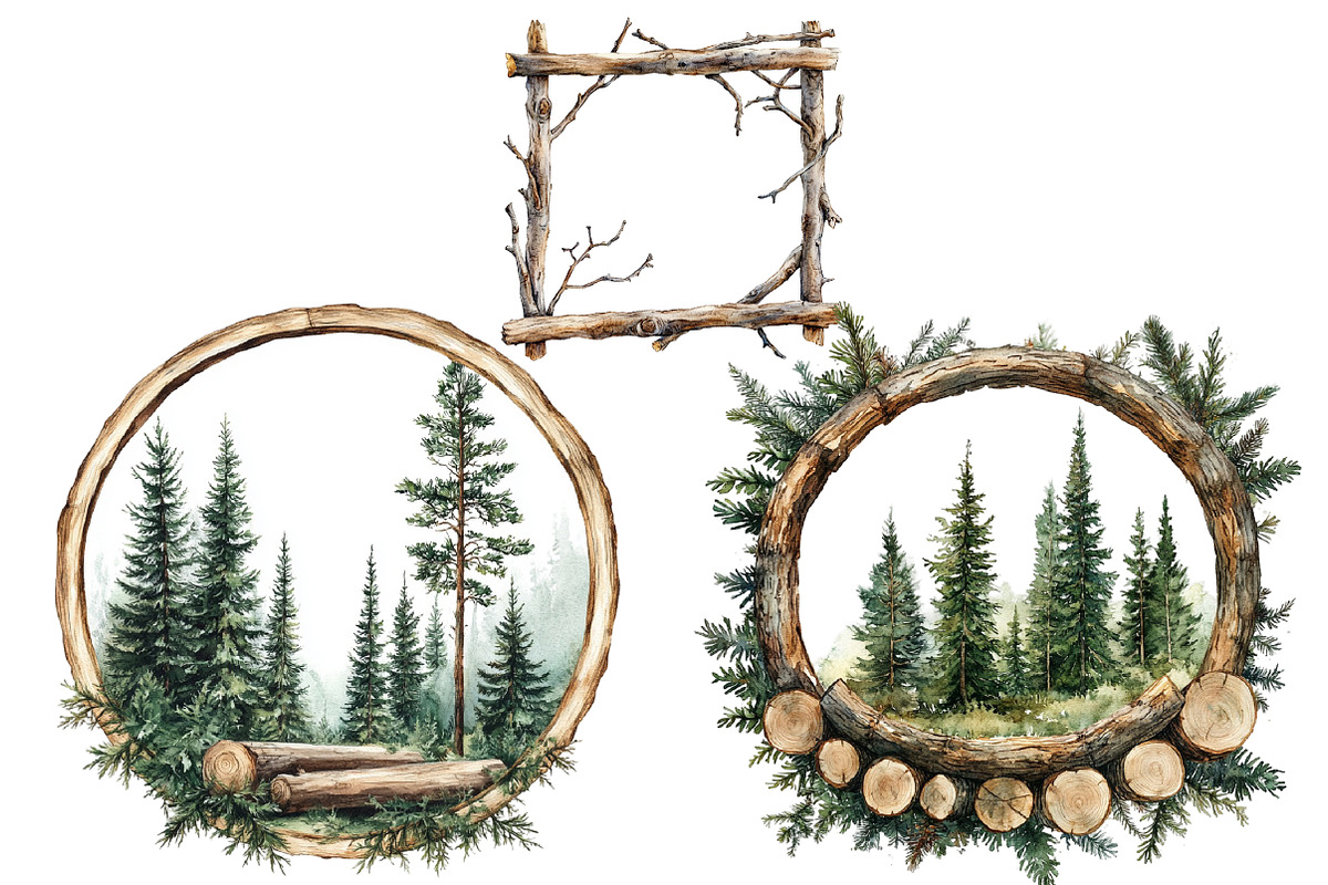Adventure Camping Frame  PNG Bundle, an Illustration by Designworld (Photo 4 of 5)