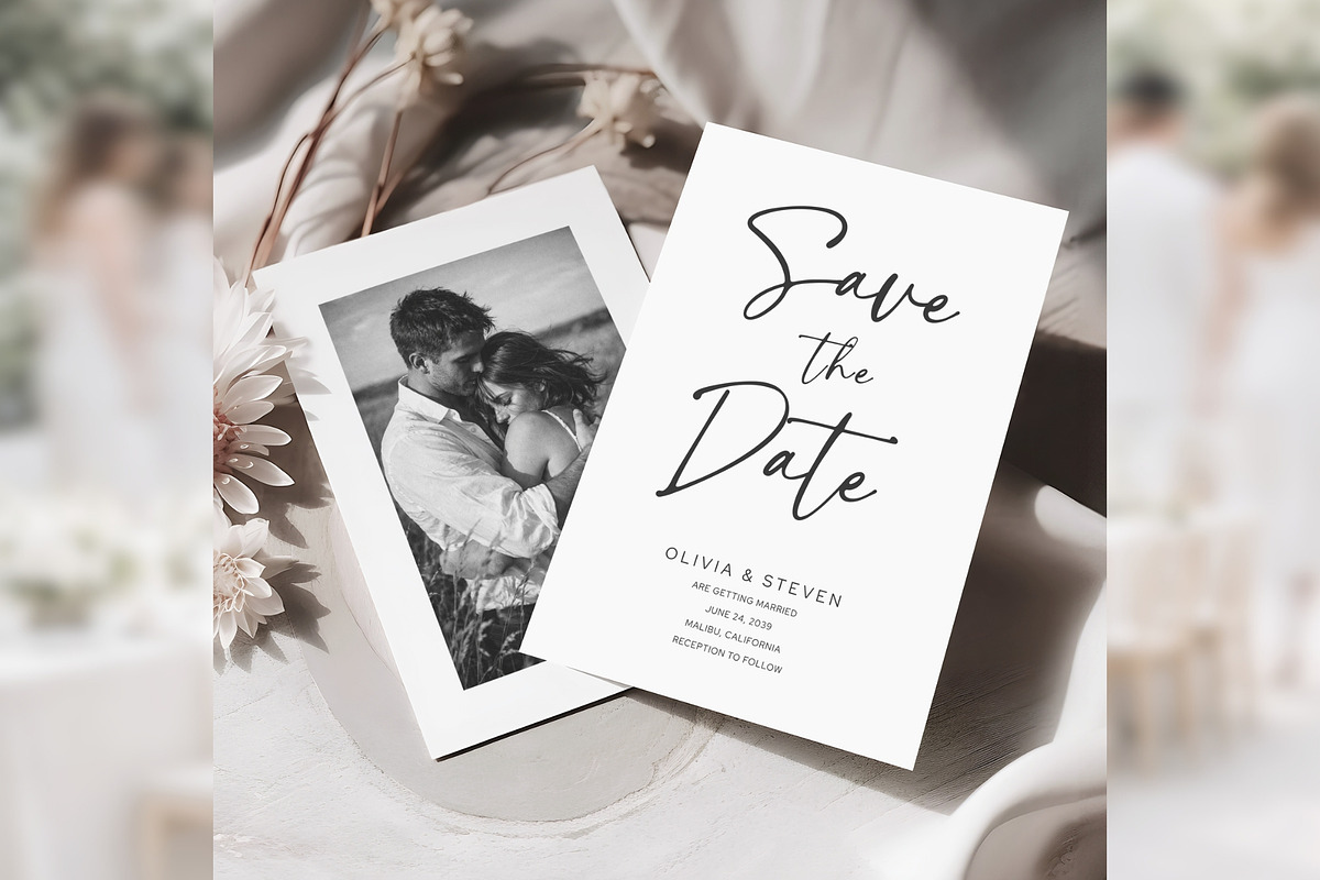 Modern Script Save the Date bd007, an Invitation Template by TyphoonStudio (Photo 7 of 10)