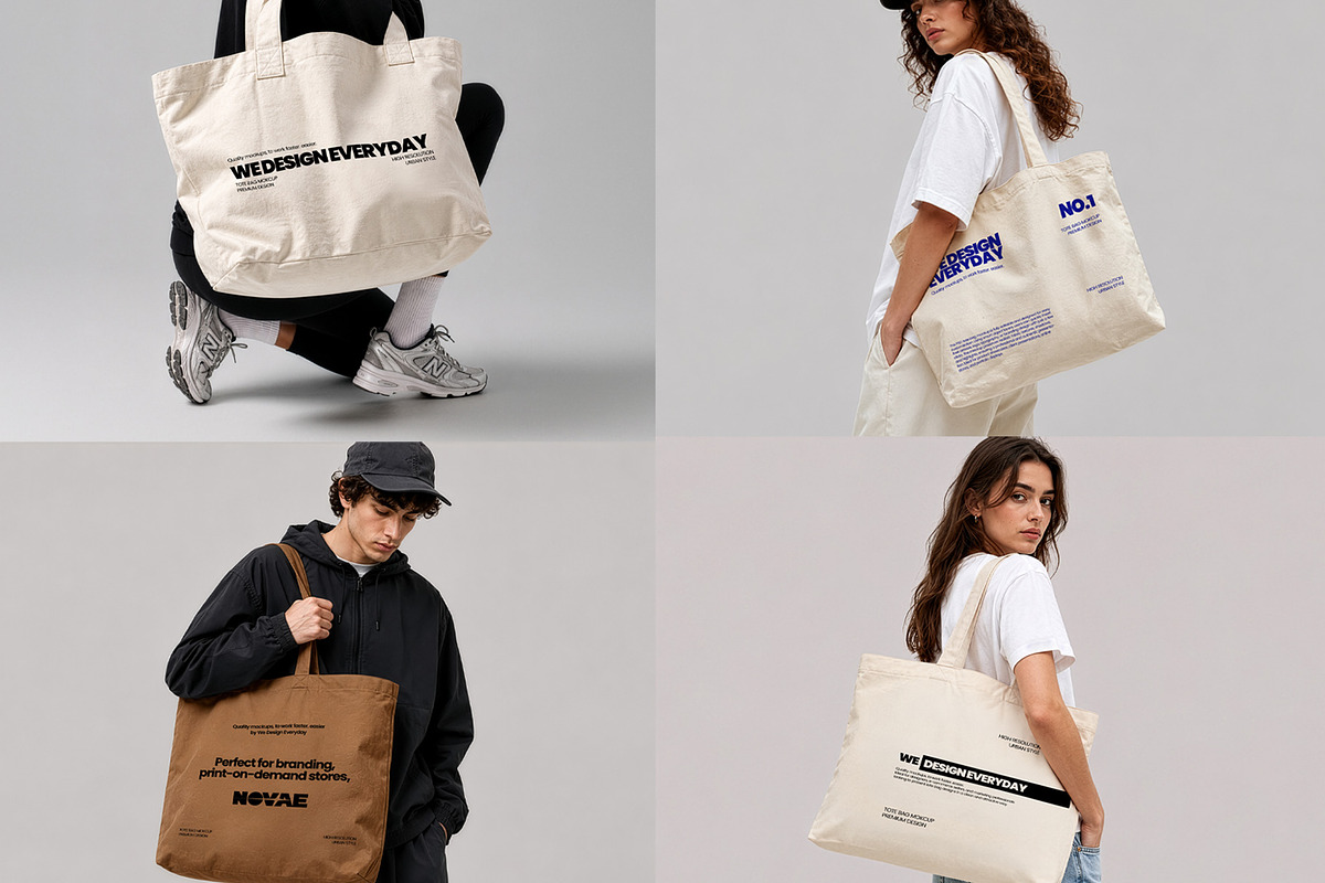 Tote Bag Mockup, a Packaging Mockup by We Design Everyday (Photo 2 of 6)