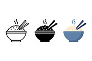 Rice Bowl Icons, a Solid Icon by Artonix (Thumbnail 2 of 2)