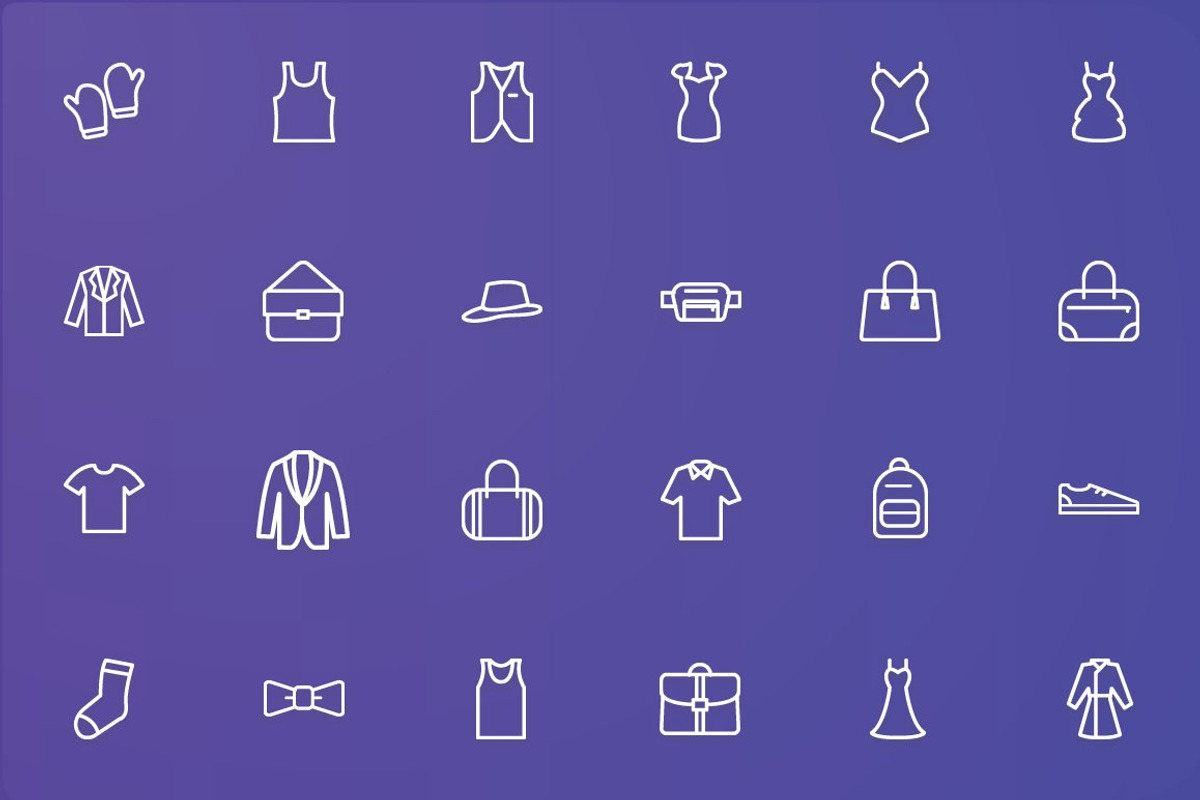 Clothes & Fashion Accessories Icons, an Outline Icon by FlatLineIcons (Photo 2 of 4)