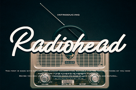 Radiohead, a Handwritten Font by cocodesign