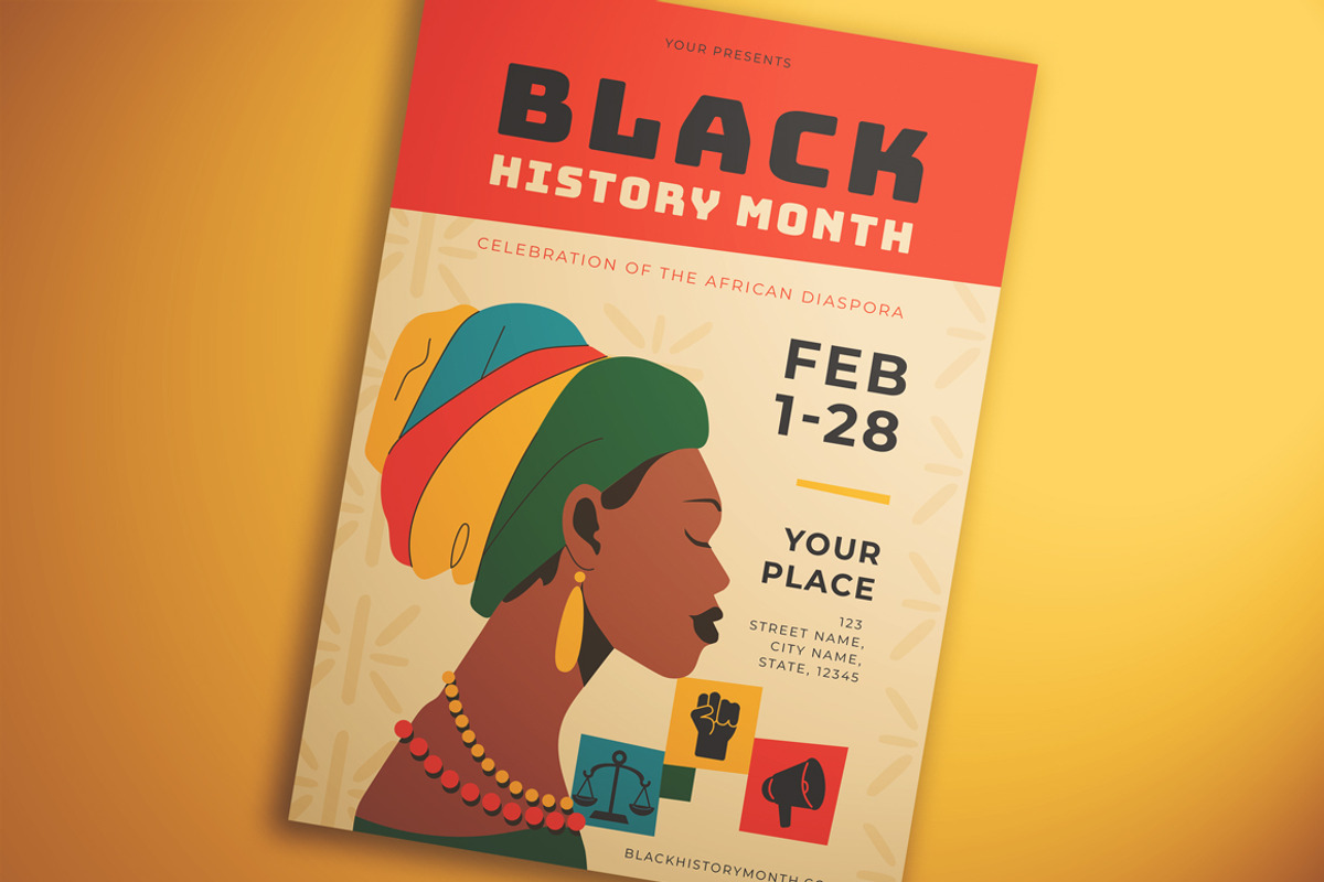 Black History Month Flyer, a Flyer Template by KMZVR.Lab (Photo 2 of 5)