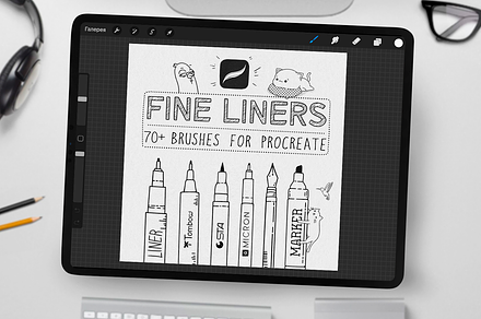 Fine Liner Brushes for Procreate