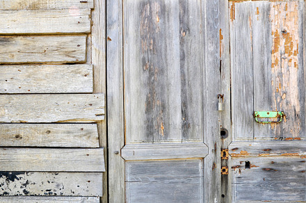 Old door containing door, valve, and gates