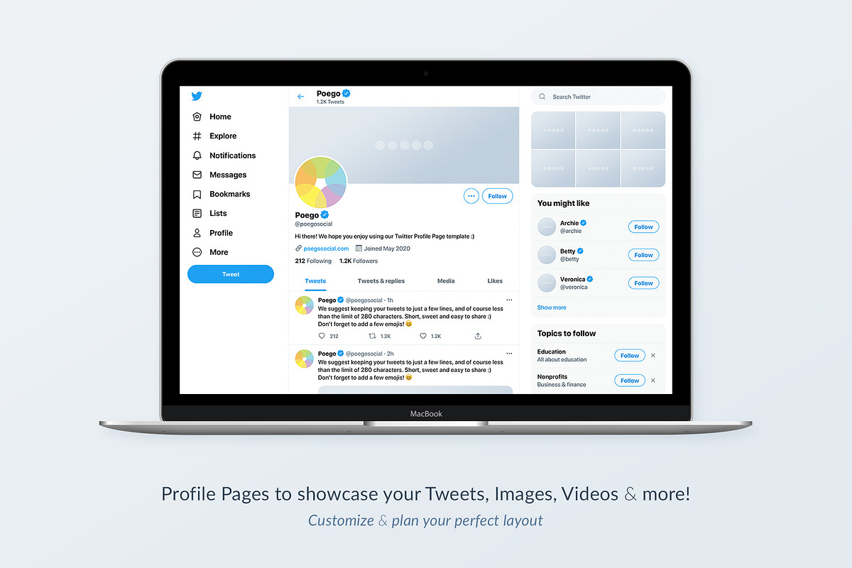 Twitter Social Media Mockups Pack, a Social Media Template by Poego Social (Photo 3 of 7)