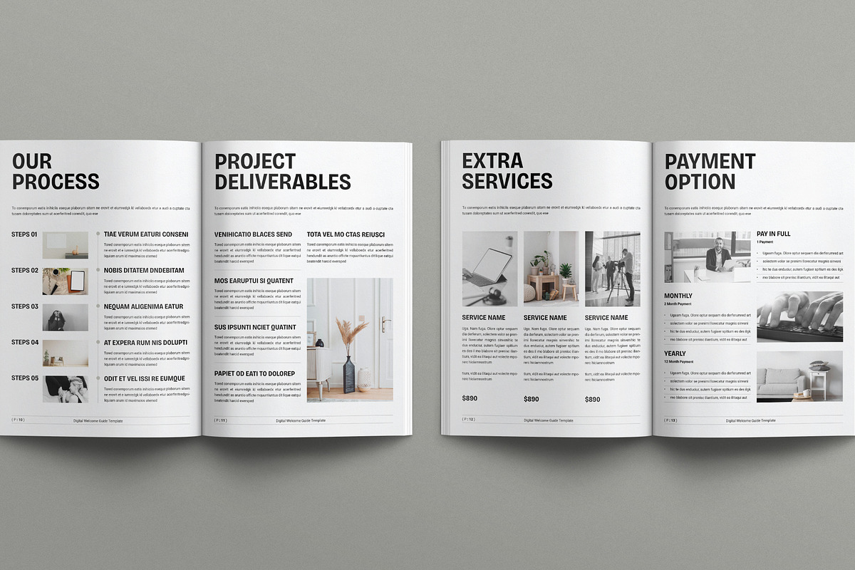 Digital Welcome Guide Template, a Brochure Template by E-Type (Photo 5 of 7)