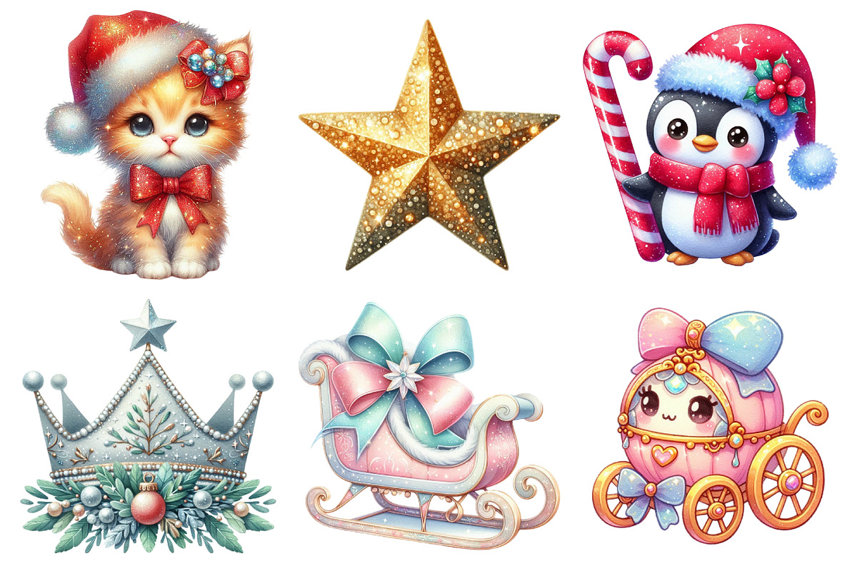 Glitter Cute Christmas Sublimatio, an Illustration by Daily.Designs (Photo 4 of 5)
