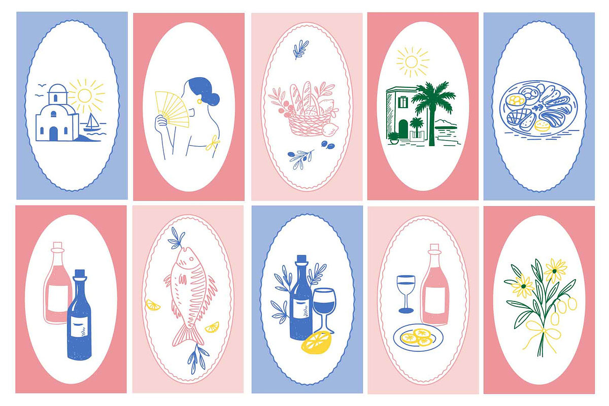 Mediterranean Amalfi Style Poster, an Illustration by Imaginary Party (Photo 4 of 9)