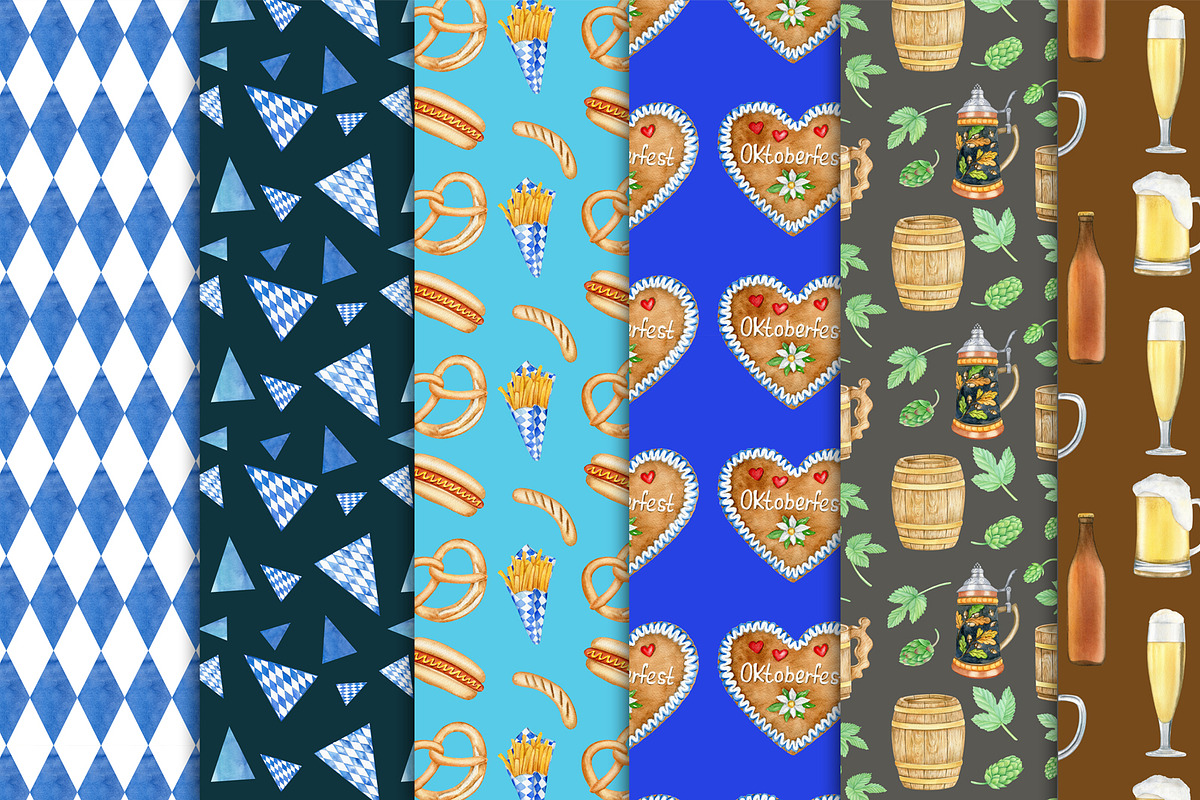 Watercolor Oktoberfest festival set, a Food Illustration by svetodesign (Photo 7 of 10)