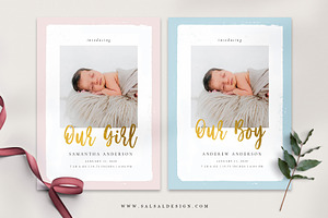 Birth Announcement Template BA027