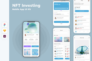 NFT Investing Mobile App UI Kit, an UI Kit Template by uicube