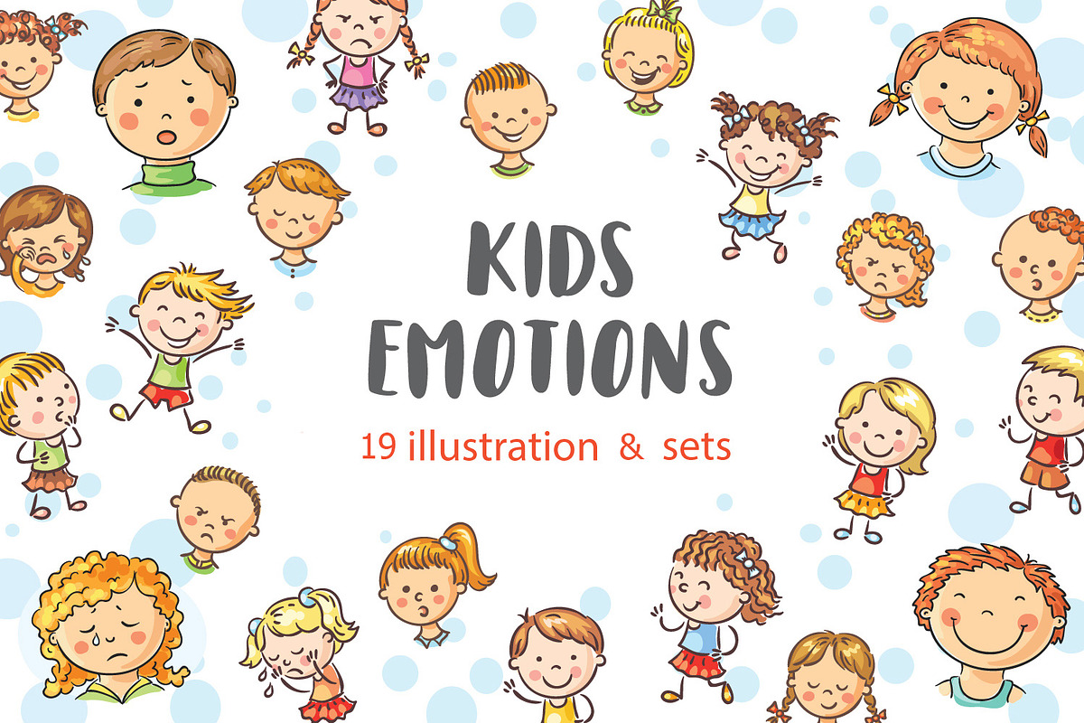 Doodle kids various emotion set, a Person Illustration by Bubert Art (Photo 1 of 7)