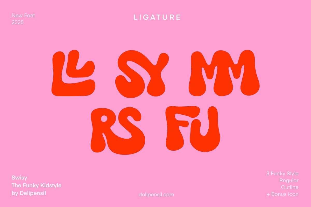 Swisy - Playful Rounded Sans Font, a Handwritten Font by delipensil (Photo 3 of 8)