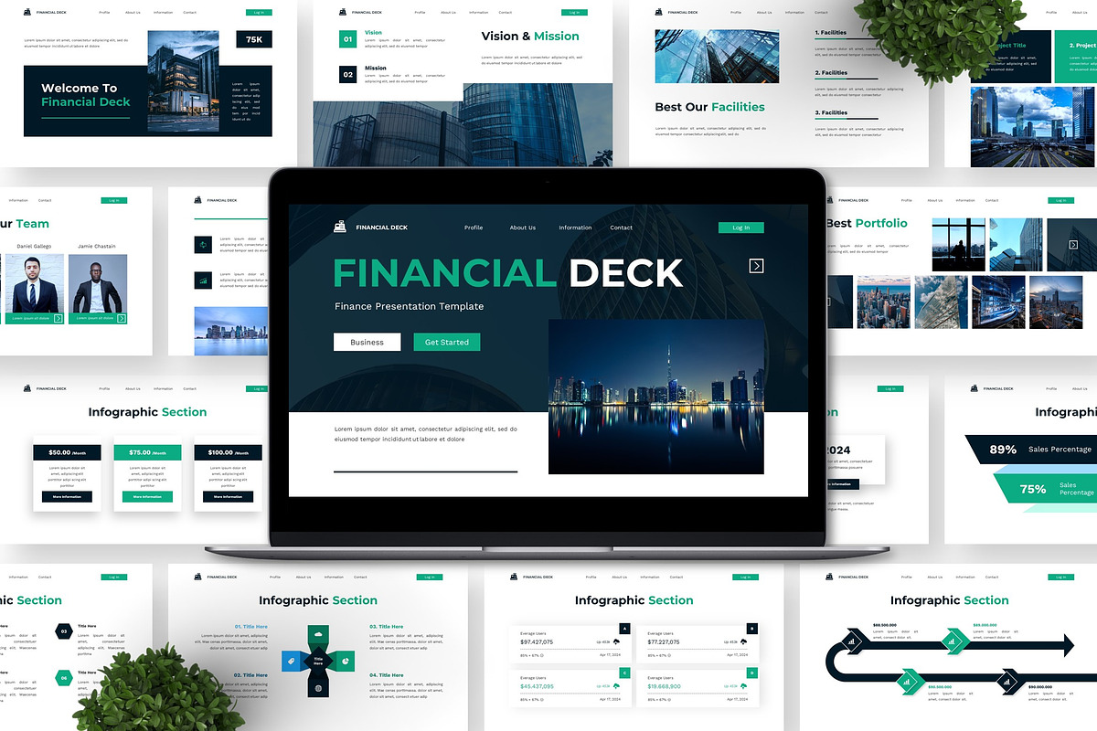 Financial Deck - Finance Powerpoint preview 3
