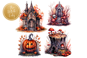 Samhain & Halloween Clipart Set