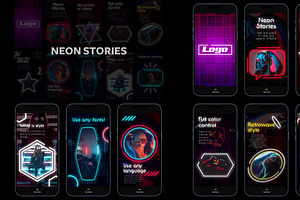 Neon Stories for FCPX, a Marketing Template by 2dfx