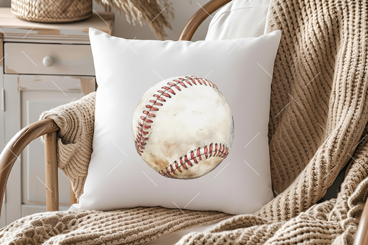 Watercolor Baseball Clipart, an Illustration by OK Design (Photo 5 of 6)