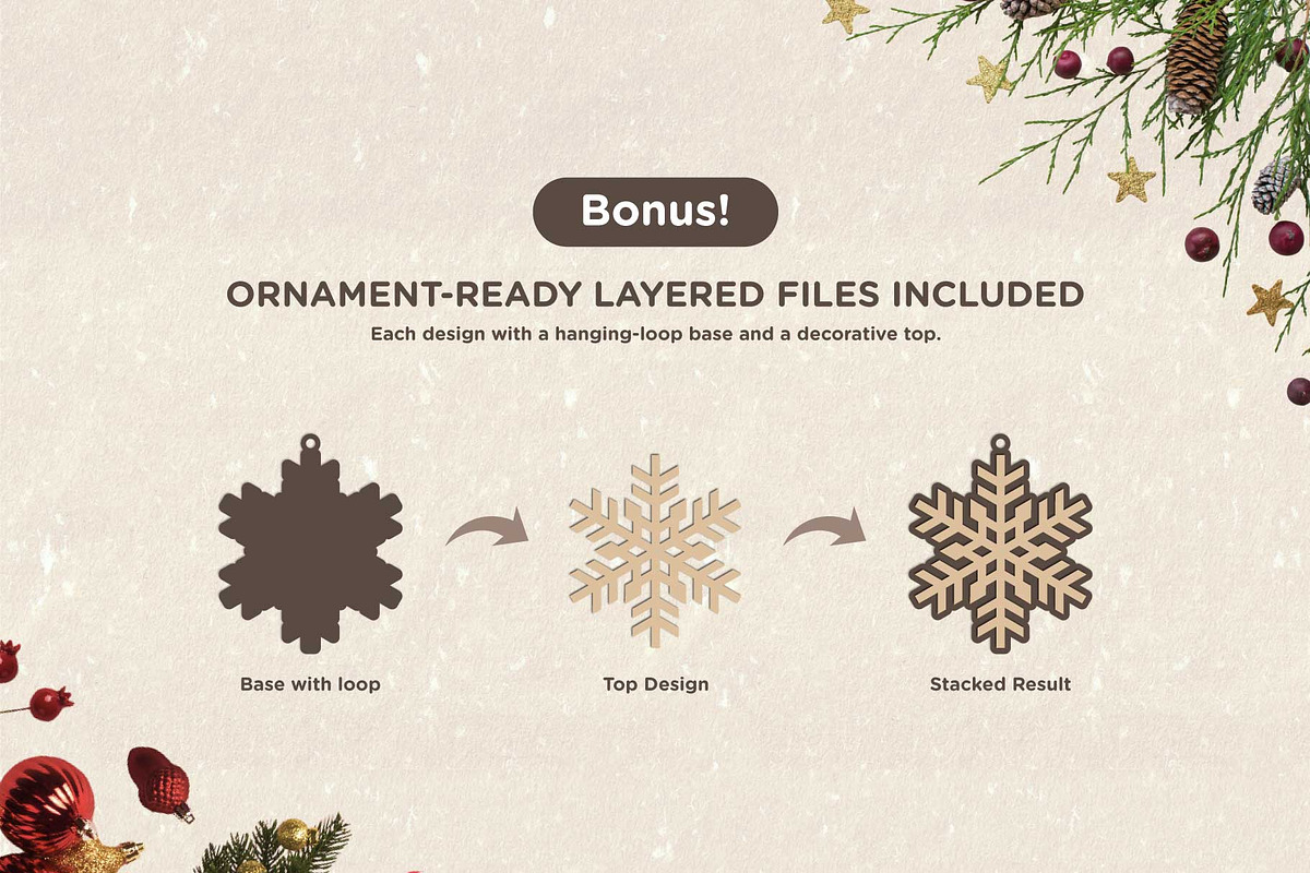 Snowflake SVG Bundle Ornaments Vol 1, an Object Graphic by Seaquint (Photo 4 of 8)