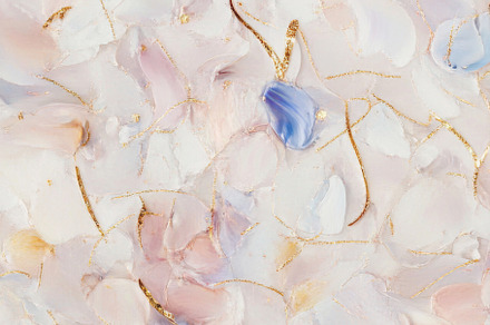 Abstract pastel floral pattern with, a Photo by Dvoevnore photos