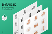 Landmarks of the UK - Scotland, a Duotone Icon by Jozsef Balazs-Hegedus (Thumbnail 1 of 6)