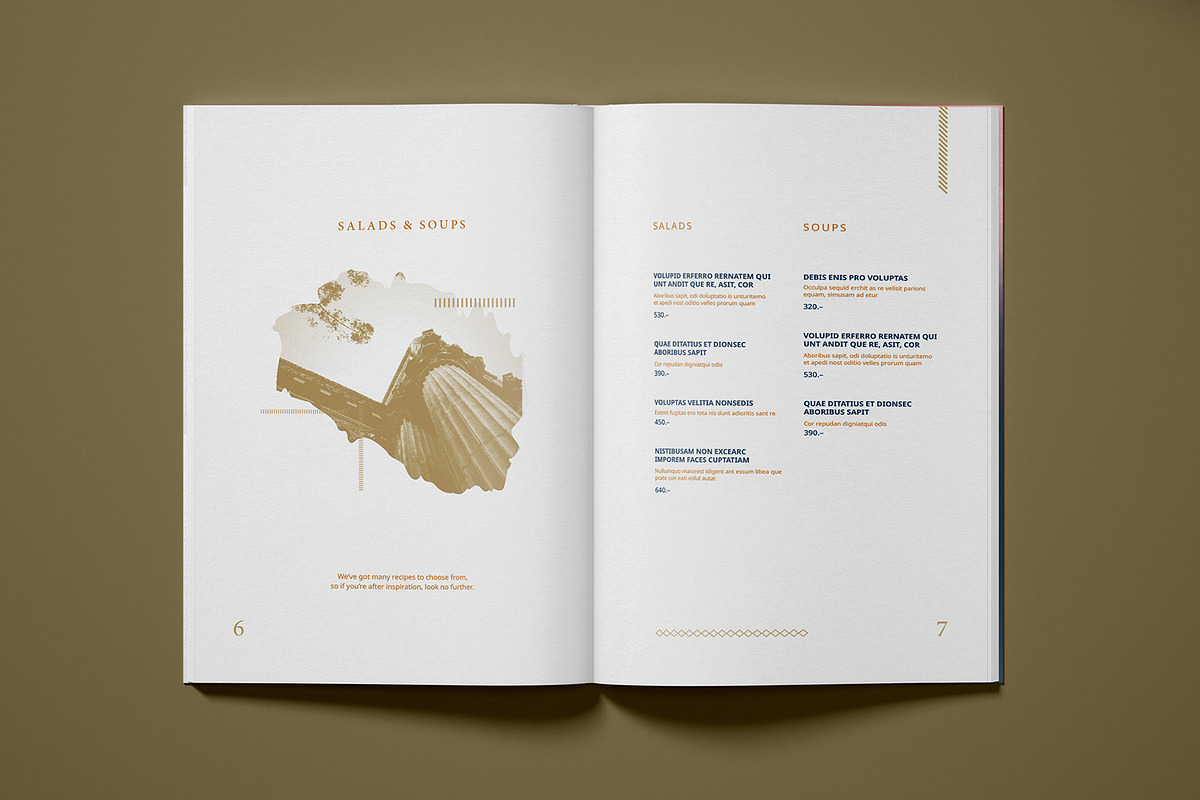 Clean Artistic Restaurant Menu, a Brochure Template by Grafvish (Photo 3 of 3)